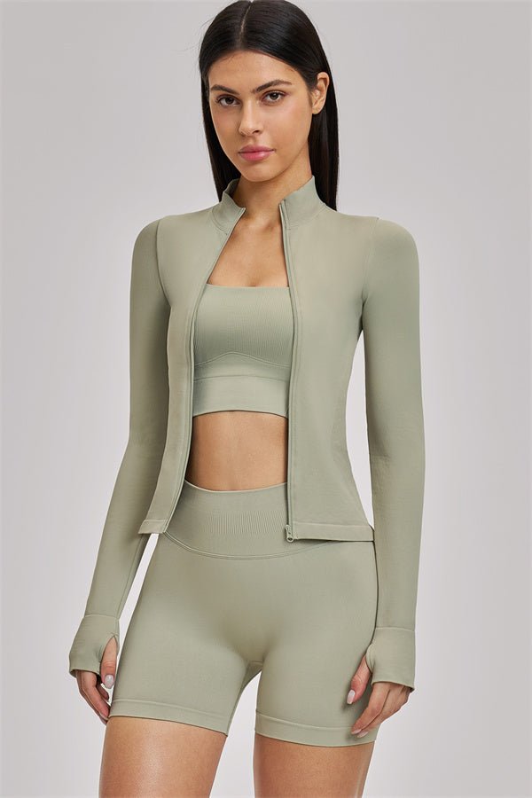 The Celeste Set | Jacket · Sports Bra · Shorts