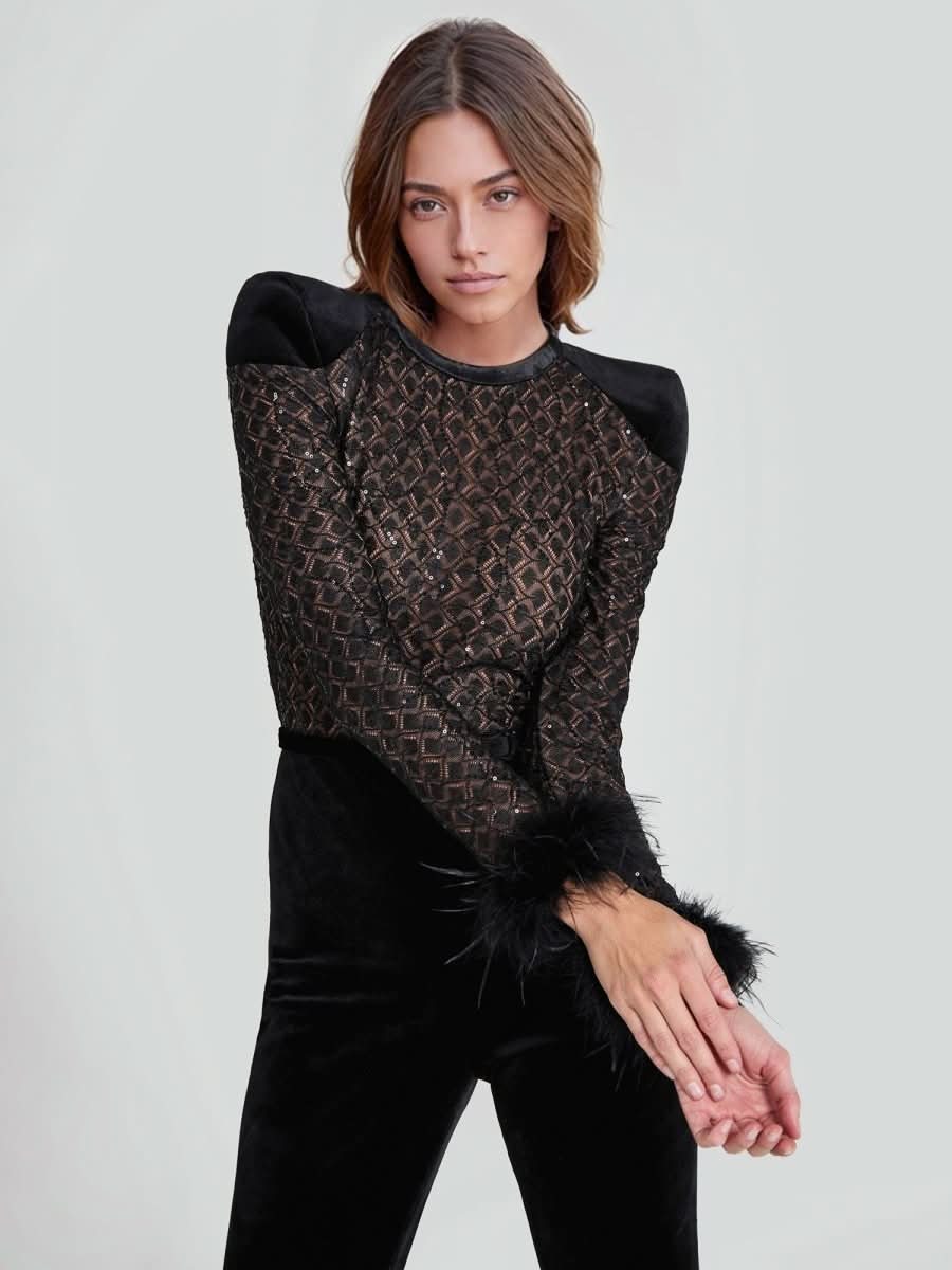 The Plumette Lace Flare Jumpsuit