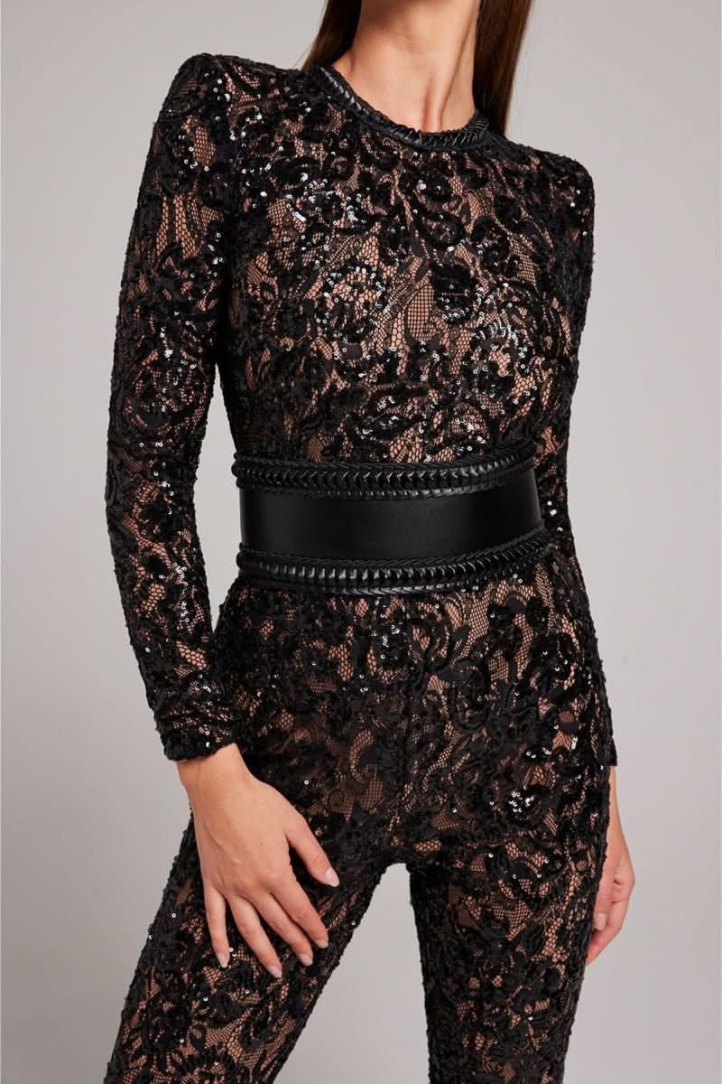 The Minuet Sequin Lace Jumpsuit